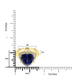 6.432ct Tanzanite Rings with 0.122tct Diamond set in 18K Yellow Gold