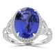 5.668ct Tanzanite Rings with 0.268tct Diamond set in 18K White Gold