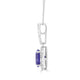 1.72ct Tanzanite Pendant with 0.28tct Diamonds set in 14K White Gold