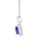 1.63ct Tanzanite Pendant with 0.33tct diamonds set in 14K white gold