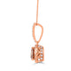 1.14ct Natural Chocolate Diamond Pendant with 0.42tct Diamonds set in 14K Rose Gold