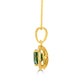 2.09ct Tourmaline Pendant with 0.21tct Diamonds set in 14K Yellow Gold