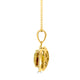 2.1ct Sphene Pendant with 0.16tct Diamonds set in 14K Yellow Gold