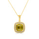 2.1ct Sphene Pendant with 0.16tct Diamonds set in 14K Yellow Gold