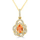 1.13ct Topaz Pendant with 0.46tct Diamonds set in 14K Yellow Gold