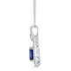 1.49ct Tanzanite Pendant with 0.52tct diamonds set in 14K white gold