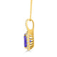 4.4ct Tanzanite Pendant with 0.78tct Diamonds set in 14K Yellow Gold