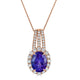 5.14ct Tanzanite Pendant with 0.77tct diamonds set in 14K rose gold