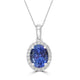 2.61ct Tanzanite Pendants with 0.15tct Diamond set in 14K White Gold