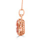 18.55ct Morganite Pendant with 0.76tct Diamonds set in 14K Rose Gold