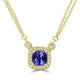 1.61ct Tanzanite Necklaces with 0.23tct Diamond set in 14K Yellow Gold