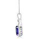 3.54ct Tanzanite Pendant with 0.40tct diamonds set in 14K white gold