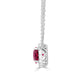 1.54ct Tourmaline Pendant with 0.15tct Diamonds set in 14K White Gold