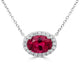 1.54ct Tourmaline Pendant with 0.15tct Diamonds set in 14K White Gold