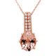 2.12ct Morganite Pendants with 0.11tct Diamond set in 14K Rose Gold