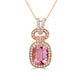 3.7ct Topaz Pendant with 0.34tct Diamonds set in 14K White Gold