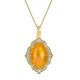 7.66ct Opal Pendant with 0.21tct diamonds set in 14K yellow gold