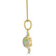 1.21ct Opal Pendant with 0.05tct diamonds set in 14K yellow gold