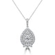 0.33ct Diamond Pendant with 0.73tct Diamonds set in 950 Platinum