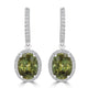 4.95tct Sphene Earring with 0.51tct Diamonds set in 14K White Gold