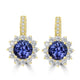 3.25tct Tanzanite Earring with 1.33tct Diamonds set in 18K Rose Gold