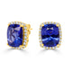 7.71 Tanzanite Earrings with 0.51tct Diamond set in 14K Yellow Gold