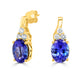 5.07tct Tanzanite Earring with 0.36tct Diamonds set in 14K Yellow Gold