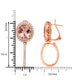 12.1tct Morganite Earring with 1.57tct Diamonds set in 14K Rose Gold