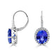 6.59tct Tanzanite Earring with 0.5tct Diamonds set in 14K White Gold