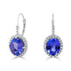 6.59tct Tanzanite Earring with 0.5tct Diamonds set in 14K White Gold