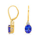 6.4tct Tanzanite Earring with 0.18tct Diamonds set in 14K Yellow Gold