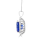 4.81ct Tanzanite Pendant with 0.78tct Diamonds set in 14K White Gold