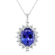 4.81ct Tanzanite Pendant with 0.78tct Diamonds set in 14K White Gold