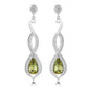 5.45tct Sphene Earring with 1.45tct Diamonds set in 14K White Gold