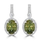 5.6tct Sphene Earring with 0.47tct Diamonds set in 14K White Gold