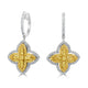 0.99tct Yellow Diamond Earring with 1.66tct Diamonds set in 14K Two Tone Gold