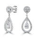 0.62tct Diamond Earring with 0.65tct Diamonds set in 950 Platinum