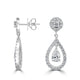 0.62tct Diamond Earring with 0.65tct Diamonds set in 950 Platinum