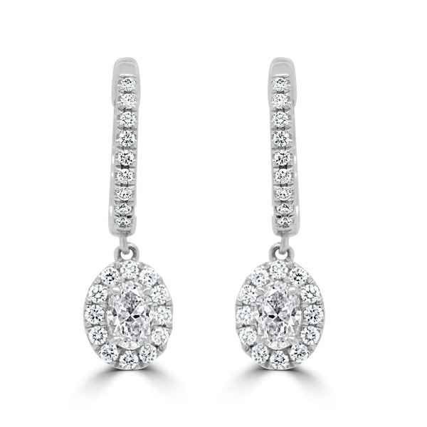 0.61tct Diamond Earring with 0.44tct Diamonds set in 950 Platinum