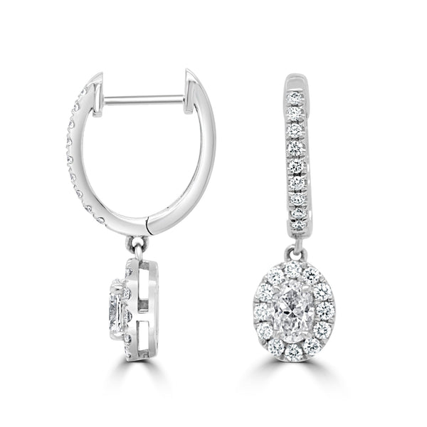 0.61tct Diamond Earring with 0.44tct Diamonds set in 950 Platinum