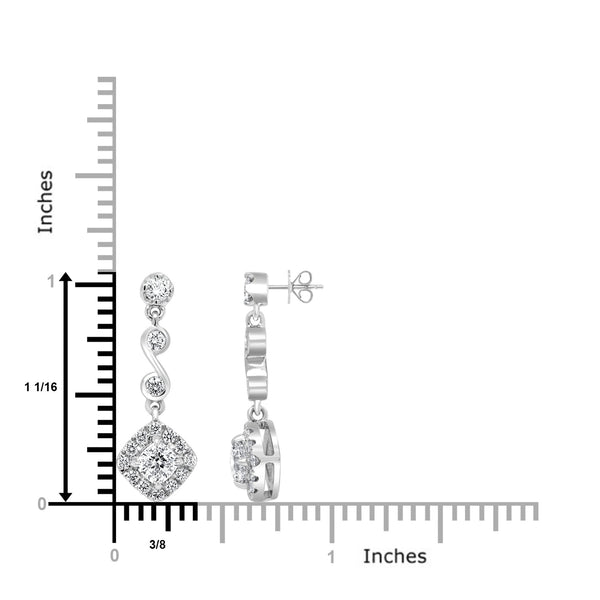 0.62tct Diamond Earring with 0.52tct Diamonds set in 950 Platinum