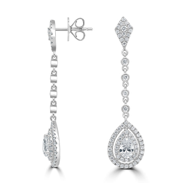 0.61tct Diamond Earring with 0.56tct Diamonds set in 950 Platinum