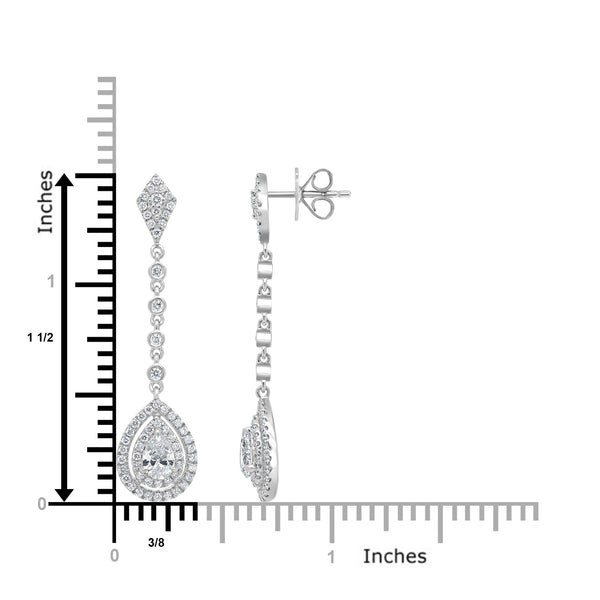 0.61tct Diamond Earring with 0.56tct Diamonds set in 950 Platinum