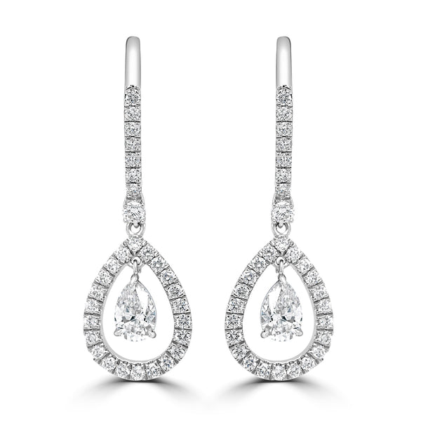 0.61tct Diamond Earring with 0.55tct Diamonds set in 950 Platinum