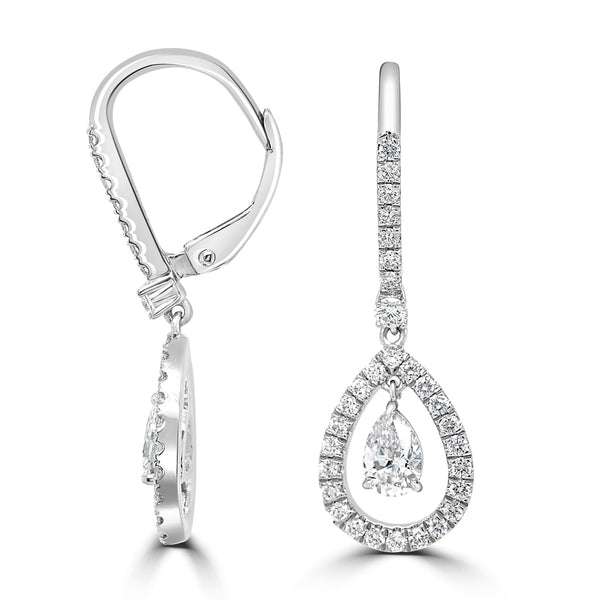 0.61tct Diamond Earring with 0.55tct Diamonds set in 950 Platinum