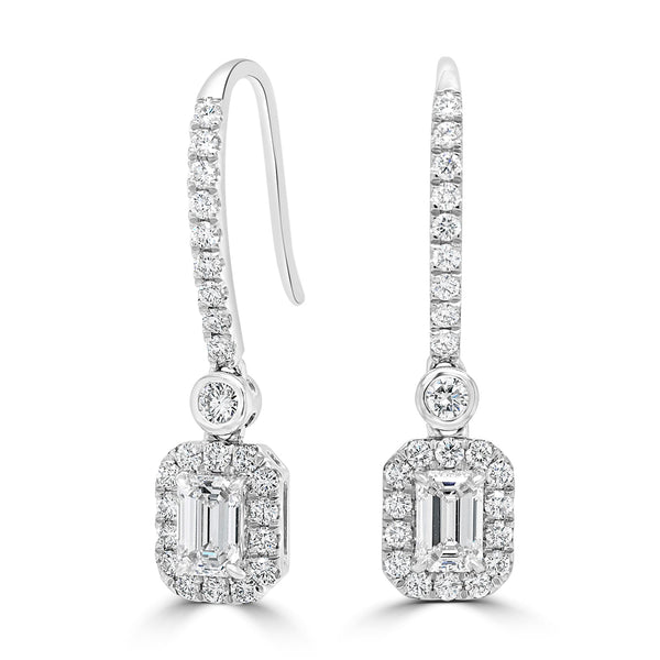 0.61tct Diamond Earring with 0.5tct Diamonds set in 950 Platinum