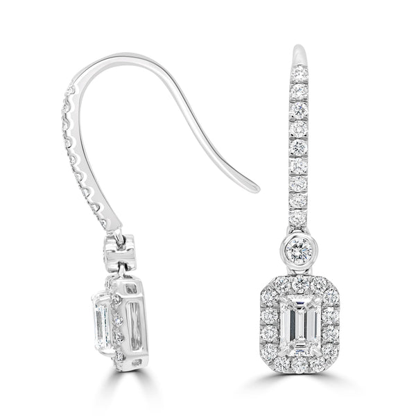 0.61tct Diamond Earring with 0.5tct Diamonds set in 950 Platinum