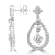 0.52tct Diamond Earring with 0.54tct Diamonds set in 950 Platinum