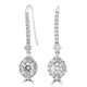 0.54tct Diamond Earring with 0.55tct Diamonds set in 950 Platinum