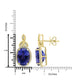 15.956tct Tanzanite Earrings with 0.45tct Diamond set in 18K Yellow Gold